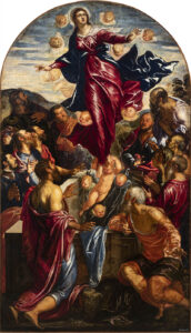 Tintoretto, Assumption of Mary, 1555 Oil on canvas, 14.4 ft x 102.3 in I Gesuiti, Venice