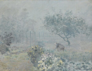 Alfred Sisley, Fog, Voisins, 1874 Oil on canvas, 19.68 x 25.59 in Musée d'Orsay, Paris