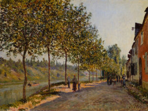 Alfred Sisley, June Morning in Saint-Mammès, 1884 Oil on canvas, 21.2 x 28.7 in Artizon Museum, Tokyo