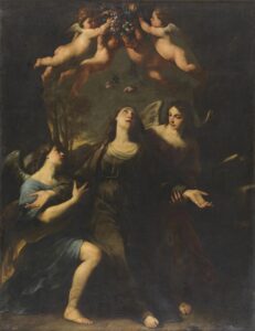 Domenico Antonio Vaccaro, Saint Rosalie of Palermo, between 1630 and 1670 Oil on canvas, 89.7 x 70.4 in Museo del Prado, Madrid