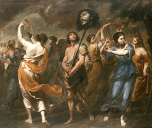 Domenico Antonio Vaccaro, The Triumph of David, between c 1645 and c 1650 Oil on canvas, 83.4 x 99.6 in Museum of Art and History Geneva