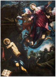 Tintoretto, Saint Jerome’s Vision of the Virgin Mary, c. 1580 Oil on canvas, 108.7 x 76.4 in Ateneo Veneto Art Collection, Venice