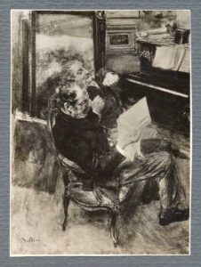 Giovanni Boldini, Men Reading, 1884 Drawing, 14.4 × 10 in Private collection