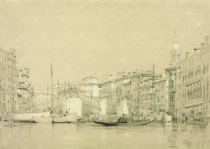 Richard Parkes Bonington, Grand Canal, Venice, 1826 Graphite and gouache on paper, 8.1 x 11.4 in Tate Britain, London