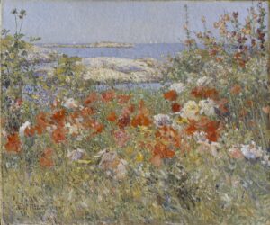 Childe Hassam, Celia Thaxter's Garden, Isles of Shoals, Maine, 1890 Oil on canvas, 17.7 x 21.4 in Metropolitan Museum of Art, New York