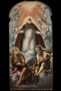 Tintoretto, Saint Martial in Glory with Saint Peter, 1559 Oil on canvas, 152 x 71.25 in Church of San Marziale, Venice