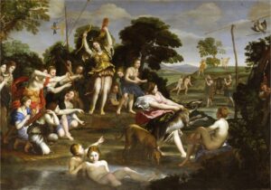 Domenichino, Diana and her Nymphs, between 1616 and 1617 Oil on canvas, 88.5 x 10.4 ft Galleria Borghese, Rome