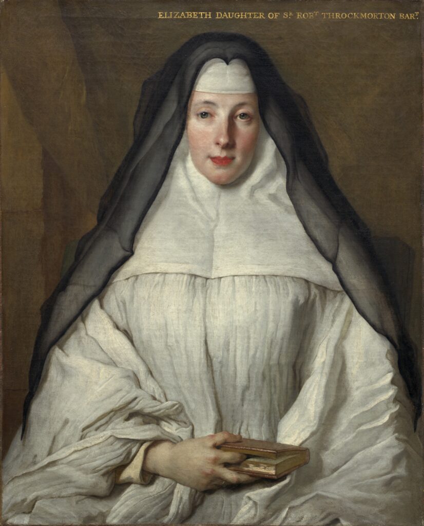 Nicolas de Largillière, Elizabeth Throckmorton, Canoness of the Order of the Dames Augustines Anglaises, 1729 Oil on canvas, 32.1 × 25.9 in National Gallery of Art, Washington DC