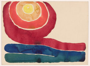 Georgia O'Keeffe, Evening Star No. III, 1917 Watercolor on paper on board, 8 7/8 x 11 7/8 in Museum of Modern Art, New York