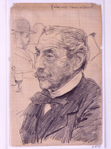 Giovanni Boldini, A Famous Connoisseur, 1883 Crayon and pencil on graph paper, 6.2 x 4.3 in Metropolitan Museum of Art, New York