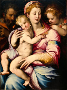 Francesco Salviati, Holy Family with Saint John the Baptist, 1540 Oil on wood panel, 51.18 x 38.58 in Toledo Museum of Art