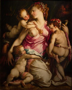 Francesco Salviati, Charity, c 1544–1548 Oil on panel, 61.4 x 48 in Uffizi Gallery, Florence