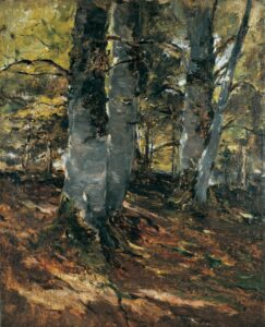 Frank Duveneck, Beechwoods at Polling, circa 1876 Oil on canvas, 45.5 x 37 in Cincinnati Art Museum