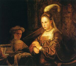 Aert de Gelder, A Lady at Her Toilet, 1660s Oil on canvas, 38.9 × 45.2 in National Museum in Poznań, Poland