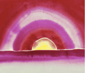 Georgia O'Keeffe, Sunrise, 1916 Watercolor Private collection