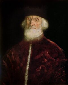 Tintoretto, Portrait of Procurator Jacopo Soranzo, c 1550 Oil on canvas, 29.5 x 23.6 in Castello Sforzesco, Milan