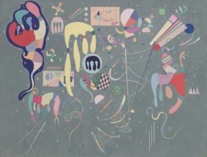 Wassily Wassilyevich Kandinsky, Various Actions, 1941 Oil and enamel on canvas, 35 1/8 x 45 3/4 in Solomon R. Guggenheim Museum, New York