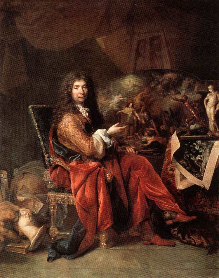 Nicolas de Largillière, Portrait of Charles Le Brun, 1683–1686 Oil on canvas (transferred), 91.3 × 73.6 in Louvre Museum, Paris