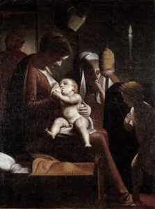 Luca Cambiaso, Madonna of the Candle, between 1570 and 1575 Oil on canvas, 55.11 x 42.91 in Musei di Strada Nuova, Genoa