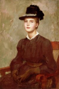 Frank Duveneck, Portrait of Marie Danforth Page, circa 1889 Oil on canvas, 37.9 x 25.2 in Cincinnati Art Museum