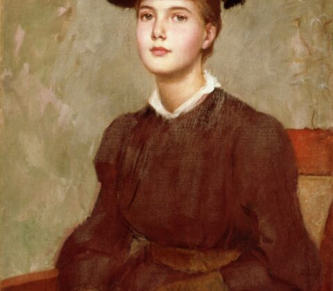 Frank Duveneck, Marie Danforth Page, c 1889 Oil on canvas, 38 × 25.3 in Cincinnati Art Museum