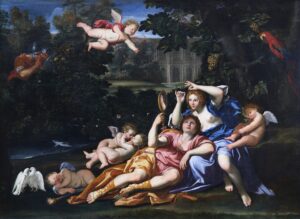 Domenichino, Rinaldo and Armida, 1610s Oil on canvas, 47.6 x 66.1 in Louvre Museum, Paris