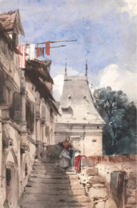 Richard Parkes Bonington, Abbey St-Amand, Rouen Watercolor, gouache and graphite on medium, cream, slightly textured wove paper, 7.51 x 5 in Yale Center for British Art, New Haven