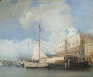 Richard Parkes Bonington, The Doge's Palace, Venice, 1826 Oil on millboard, 21 1/16 x 24 Cleveland Museum of Art