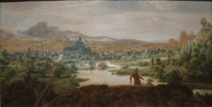 Hercules Seghers, River Landscape with Figures, c 1625-30 Oil on panel Private collection