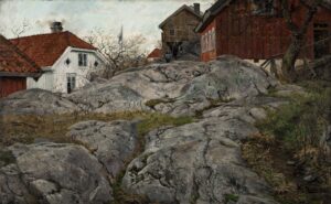 Frits Thaulow, Rock, Motif from Kragerö, 1882 Oil on panel, 15.7 x 25 in Gothenburg Museum of Art, Sweden