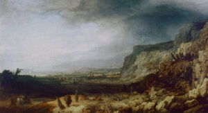 Hercules Seghers, Rocky Landscape, c 1633 Edit this at Wikidata Oil on canvas, 21.6 x 39.3 in Uffizi Gallery, Florence