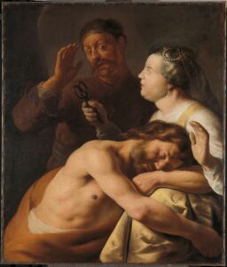 Jan Lievens, Samson and Delilah, between 1630 and 1635 Oil on canvas, 51.5 x 43.7 in Rijksmuseum, Amsterdam