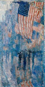 Childe Hassam, The Avenue in the Rain, 1917 Oil on canvas, 42 x 22.2 in The White House, Washington DC