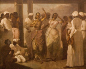 Tilly Kettle, Indian Dancers, 18th century Oil on canvas, 63.5 x 51.96 in National Gallery of Modern Art, New Delhi