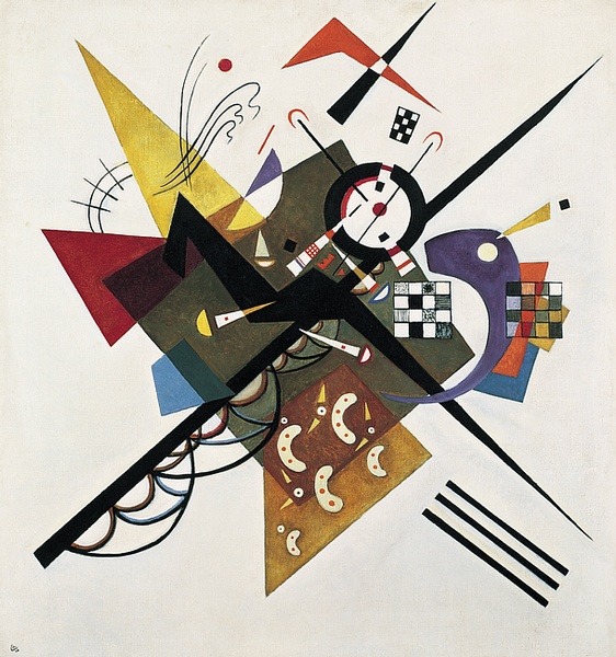 Wassily Wassilyevich Kandinsky, On White II, 1923 Oil on canvas, 41.3 x 38.5 in National Museum of Modern Art, Paris