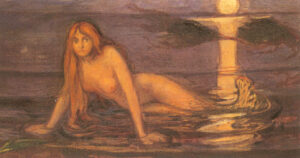 Edvard Munch, Lady from the Sea, 1896 Oil on canvas, 37.8 x 50 in Philadelphia Art Museum