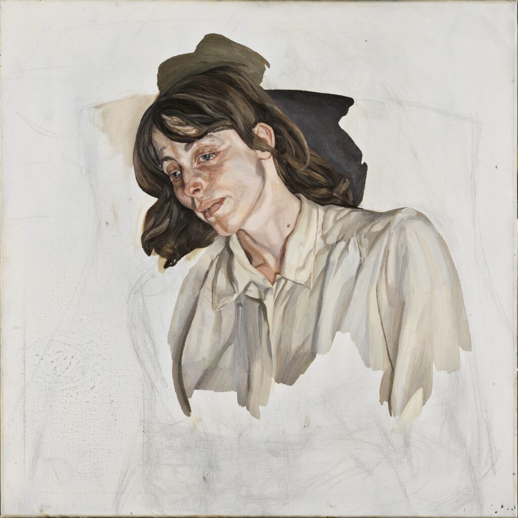 Lucian Freud, Last Portrait, 1976 - 1977 Oil and pencil on canvas, 24 x 24 in Museo Nacional Thyssen-Bornemisza, Madrid
