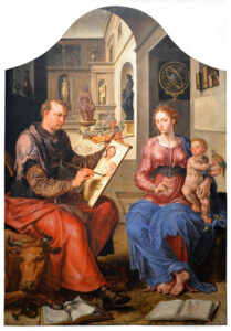 Maarten van Heemskerck, St Luke Painting the Virgin, between 1550 and 1553 Oil on canvas, 81.1 x 56.6 in Museum of Fine Arts of Rennes, France