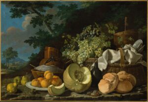 Luis Egidio Meléndez, The Afternoon Meal, c 1772 Oil on canvas, 41.4 x 60.5 in Metropolitan Museum of Art, New York