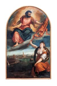 Bonifazio Veronese, St. Mark Presents His Standard to Venice, between 1531 and 1532 Oil on canvas, 89 x 55.3 in Gallerie dell'Accademia, Venice