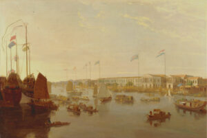 William Daniell, The European Factories, Canton, 1806 Oil on canvas, 34 x 50 in Yale Center for British Art, New Haven
