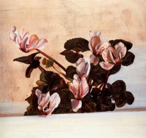 Lucian Freud, Cyclamen, 1964 Oil on canvas, 19.4 x 18 in Private Collection