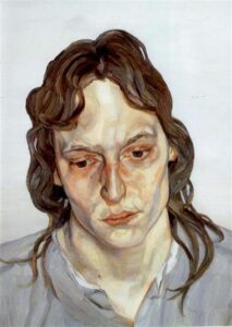 Lucian Freud, Head of a Girl, 1975 - 1976 Oil on canvas, 28 x 28 in Private Collection