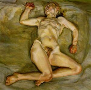 Lucian Freud, Naked Girl Asleep II, 1968 Oil on canvas Private Collection, 22 x 22 in