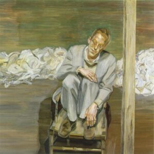 Lucian Freud, Red Haired Man on a Chair, 1962 - 1963 Oil on canvas, 36 x 36 in