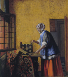 Pieter De Hooch, A Woman With a Pair of Scales, c 1664 Oil on canvas, 24 × 20.8 in // Gemäldegalerie Berlin