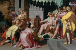 Abraham Bloemaert, Joseph and his Brothers, 1595 - 1600 Oil on canvas, 5.56 x 8.30 in Centraal Museum, Utrecht