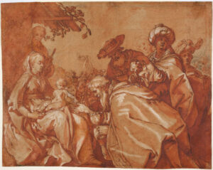 Abraham Bloemaert, The Adoration of the Magi, 1624 Drawing, 1.11 in x 1.41 in Centraal Museum, Utrecht