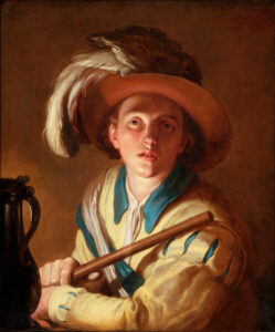 Abraham Bloemaert, The Flute Player, 1621 Oil on canvas, 27.16 x 22.79 in Centraal Museum, Utrecht