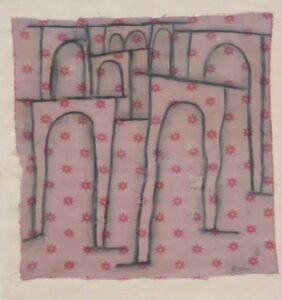 Paul Klee, Arches of the Bridge Stepping out of Line by Paul Klee, 1937 Charcoal on cloth, mounted on paper, 16 3/4 x 16 1/2 in Solomon R. Guggenheim Museum, New York